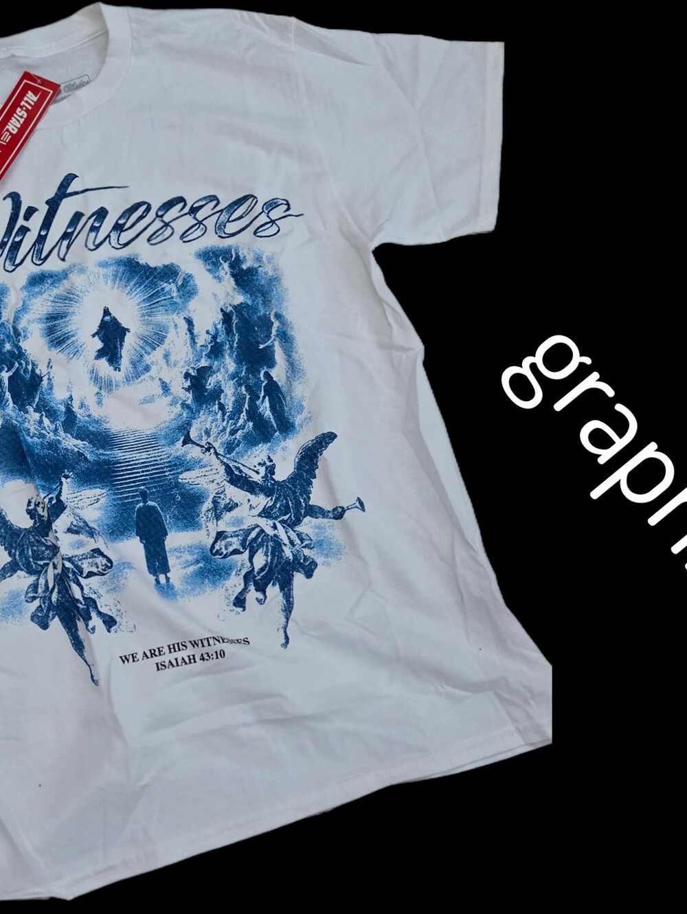 Graphic tee we are his witnesses religious tee Adult M